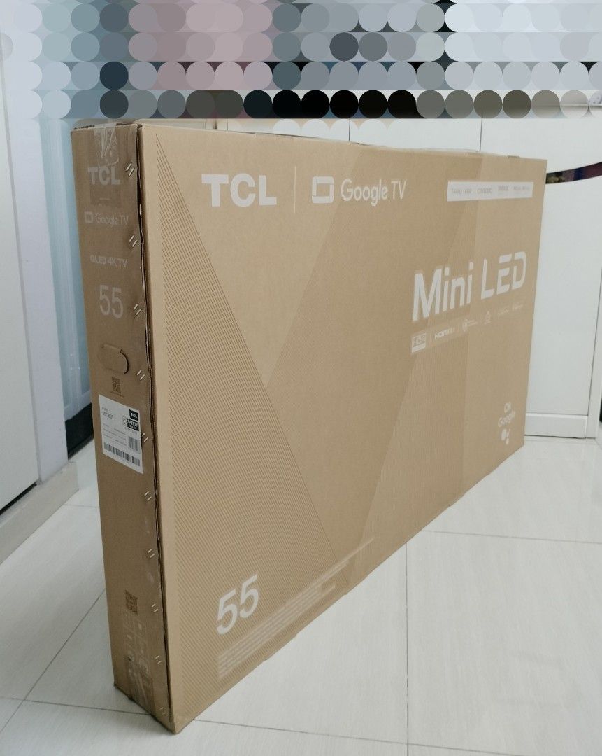 55 inch TV Box With Complete Set Of Styrofoam, TV & Home Appliances, TV