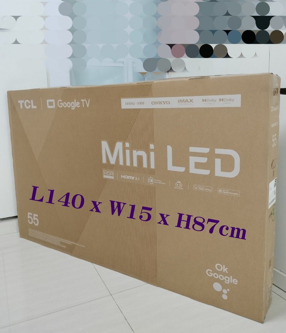 55 inch TV Box With Complete Set Of Styrofoam, TV & Home Appliances, TV