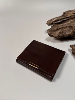 日系 咖啡色皮革 中古復古古董 零錢包 口金 皮夾