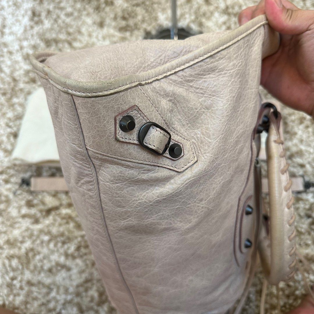 Balenciaga City Classic Mini Bag In Matt Croc Embossed Lambskin in