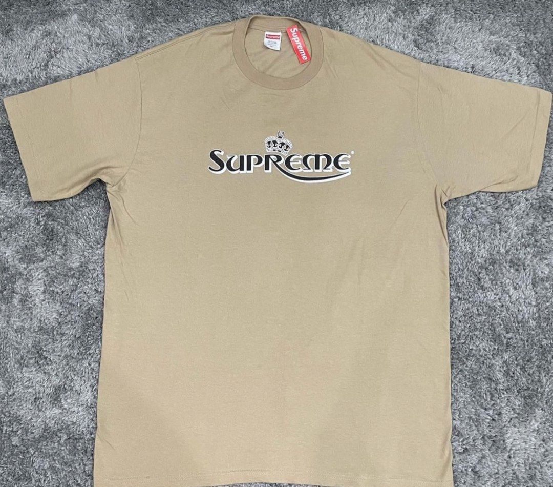 AUTHENTIC SUPREME KHAKI CROWN TEE Luxury Apparel on Carousell
