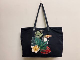 🌟日本帶回專櫃正品 Prada里約奧運拼貼大嘴鳥尼龍手提包 🌟