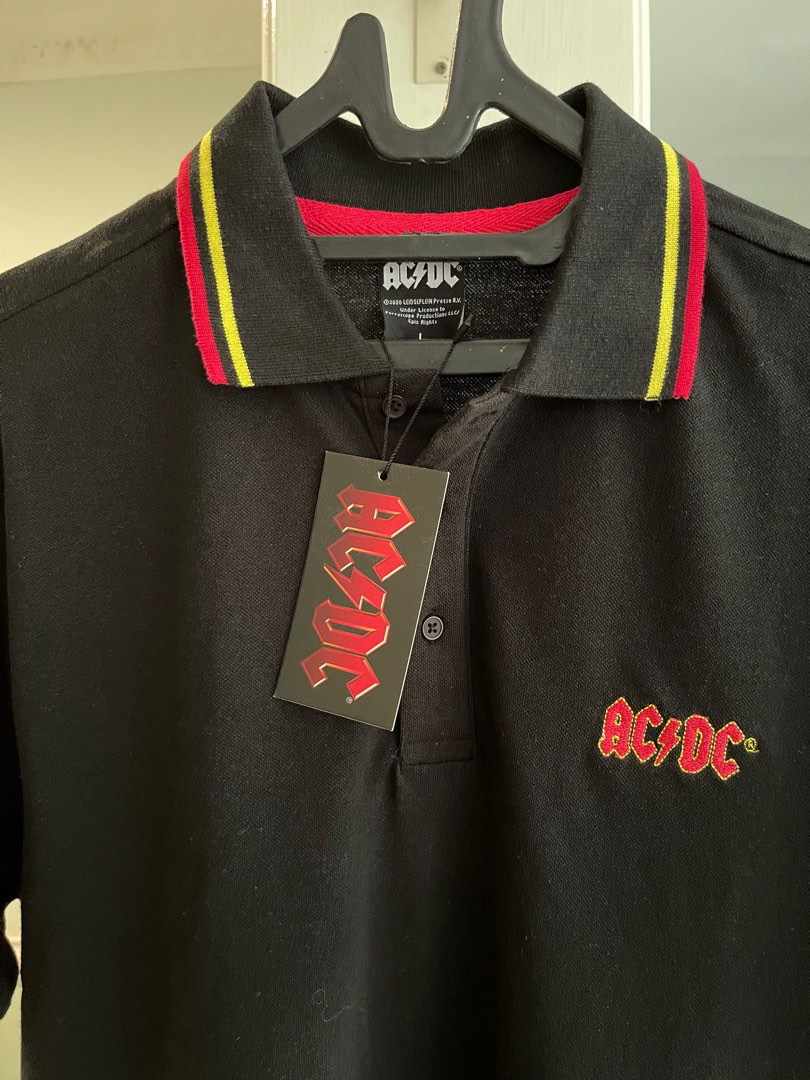 Polo Shirt AC/DC Official Merchandise, Fesyen Pria, Pakaian , Atasan di ...