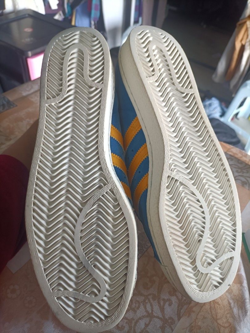 Adidas superstar 80s bluebird yellow classic Men s Fashion
