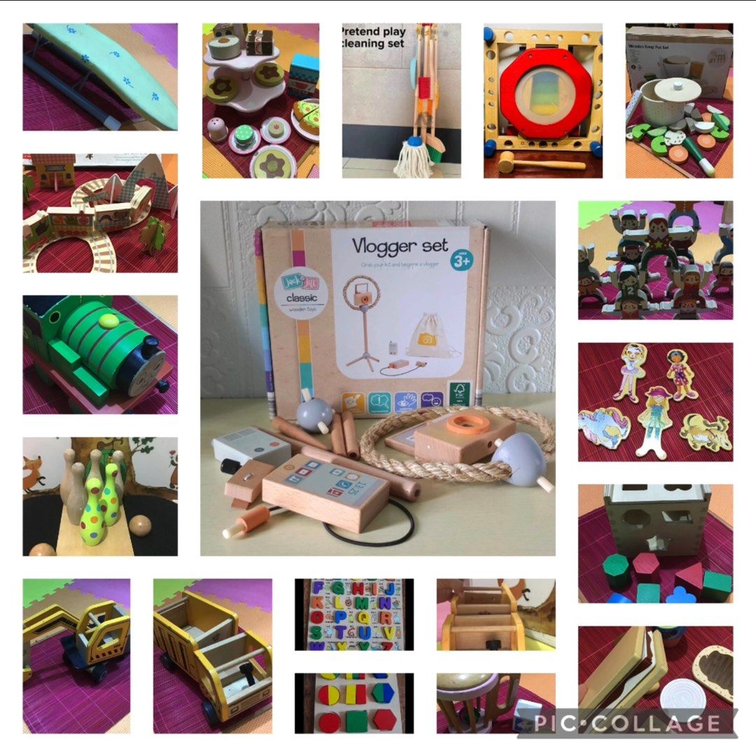 AFFORDABLE WOODEN TOYS (Category: Kids Toys) located in Cavite. Submitted by AlwaysGiveBack (Listing ID 1261734705, Image 1). Description: Affordable Wooden Toys 1. Wooden Ironing Board- ₱180 SOLD ❌ 2. Wooden Dessert Set- ₱200 3. Wooden Cleaning Set- ₱750 SOLD ❌ 4. Large Wooden 2-in-1 Drum & Xylophone- ₱500 5. Anko Wooden Soup Set- ₱750 6. Wooden Train Set with Box- ₱280 7. Wooden Hercules Balancing Game- ₱350 8. Big Wooden 2007 Limited Edition T