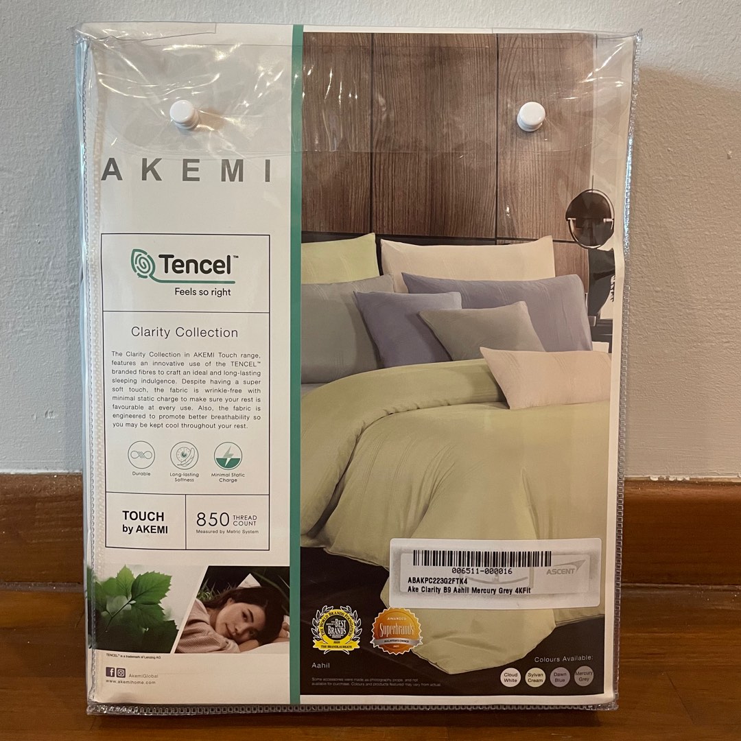 Akemi Tencel 850 TC King Fitted Sheet Set, Furniture & Home Living, Bedding & Towels on Carousell