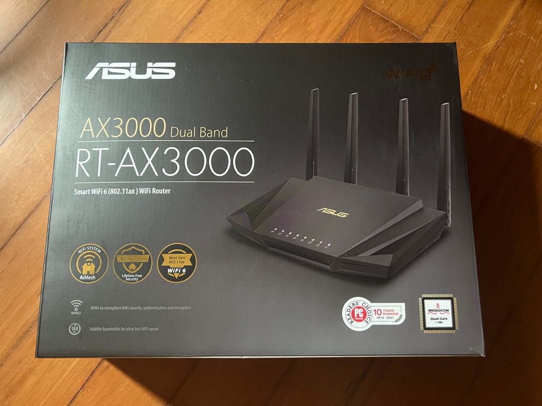 ASUS WiFi 6 Smart Router (RTAX3000) Dual Band Gigabit Wireless