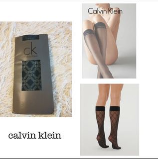 Authentic Gaurantee Calvin klein Argyle Mesh Knee high stockings