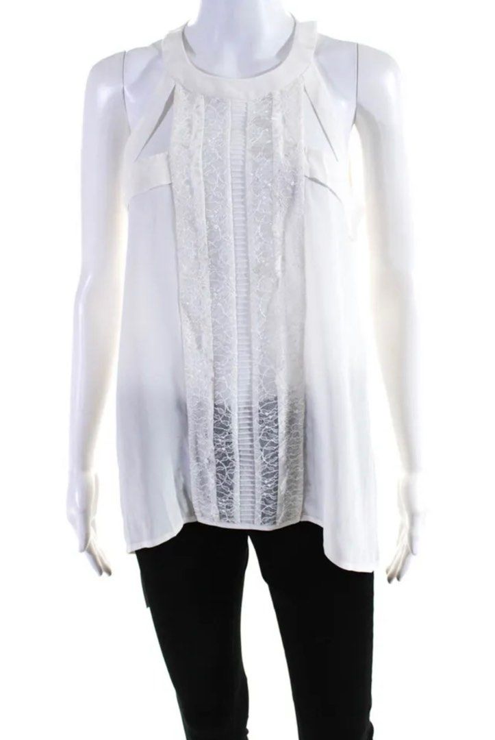 Bcbg white sale lace top