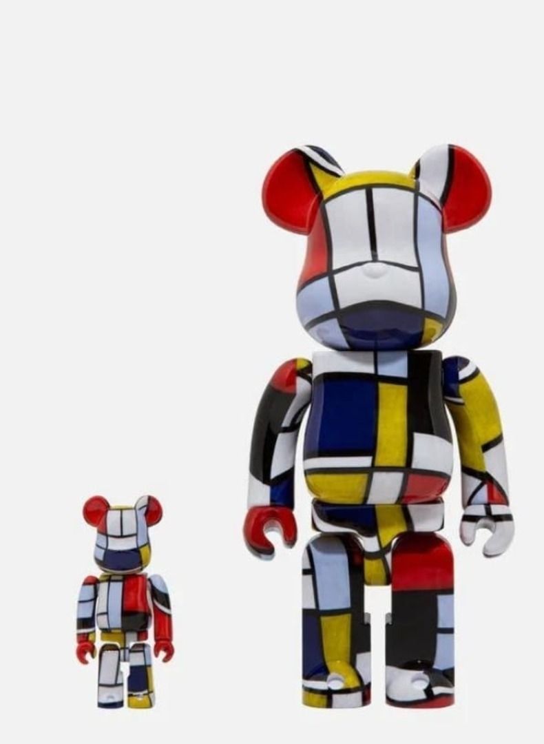 Bearbrick Piet Mondrian 100%+400%, Hobbies & Toys, Toys & Games on