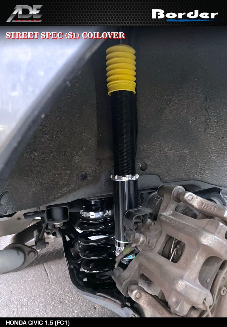 BORDER STREET SPEC (S1) COILOVER WITH FRONT CAMBER TOP MOUNTS ON HONDA ...