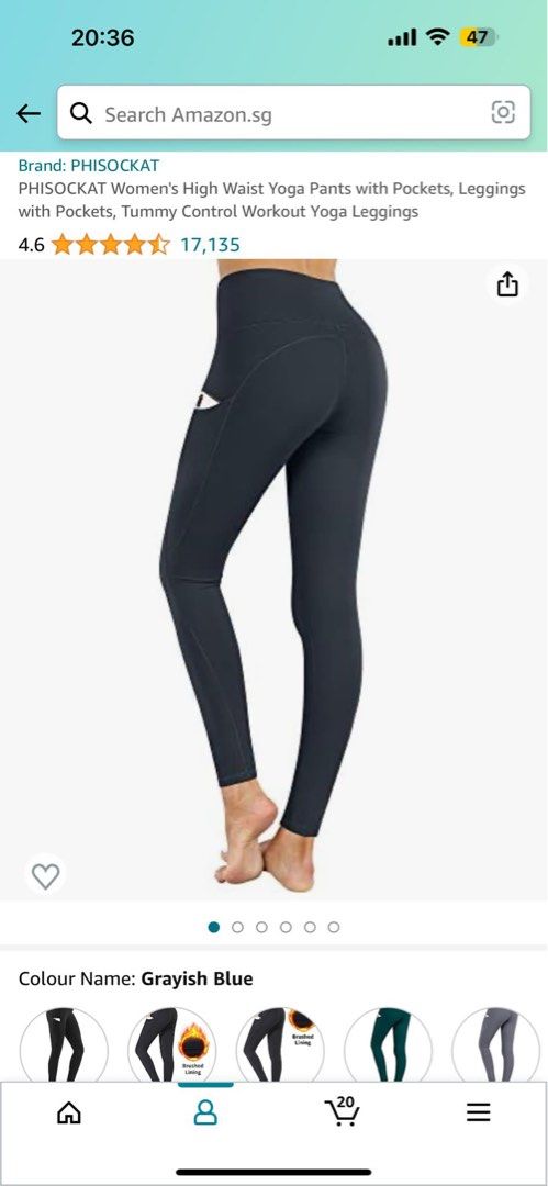 Buy PHISOCKAT Women's Yoga Pants with Pockets, High Waist Tummy