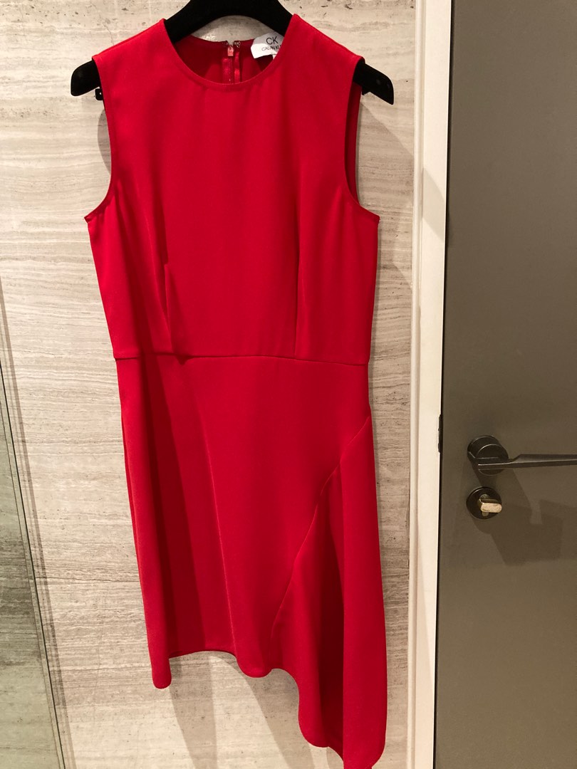 Calvin klein top red sleeveless dress