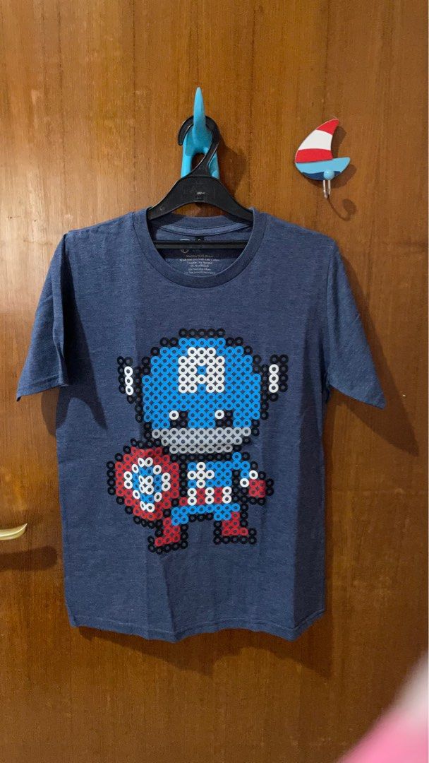 Captain America Glow in the Dark Fesyen Wanita Pakaian Wanita