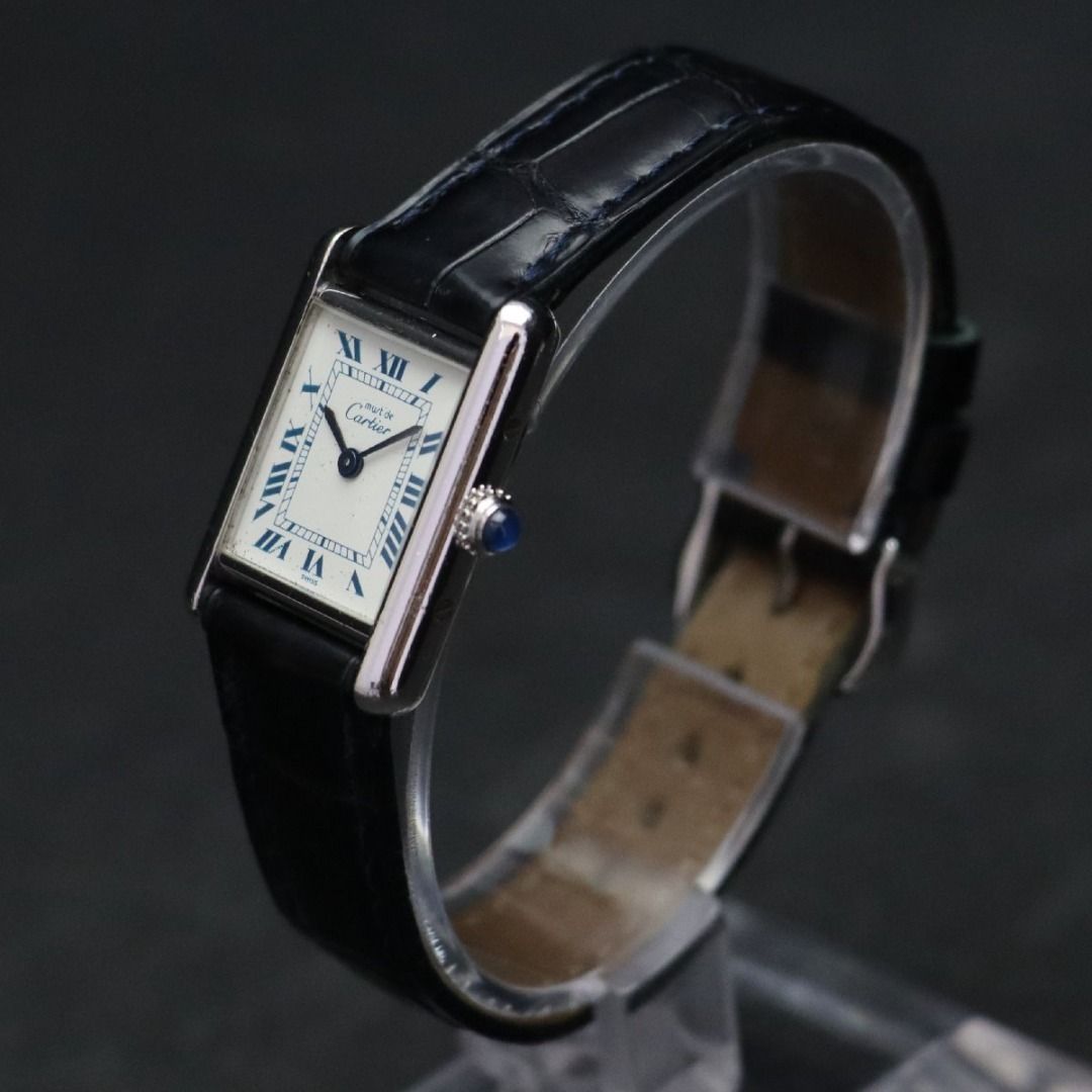 Vintage Must De Cartier Tank SM Quartz Silver SV925 Men s Fashion