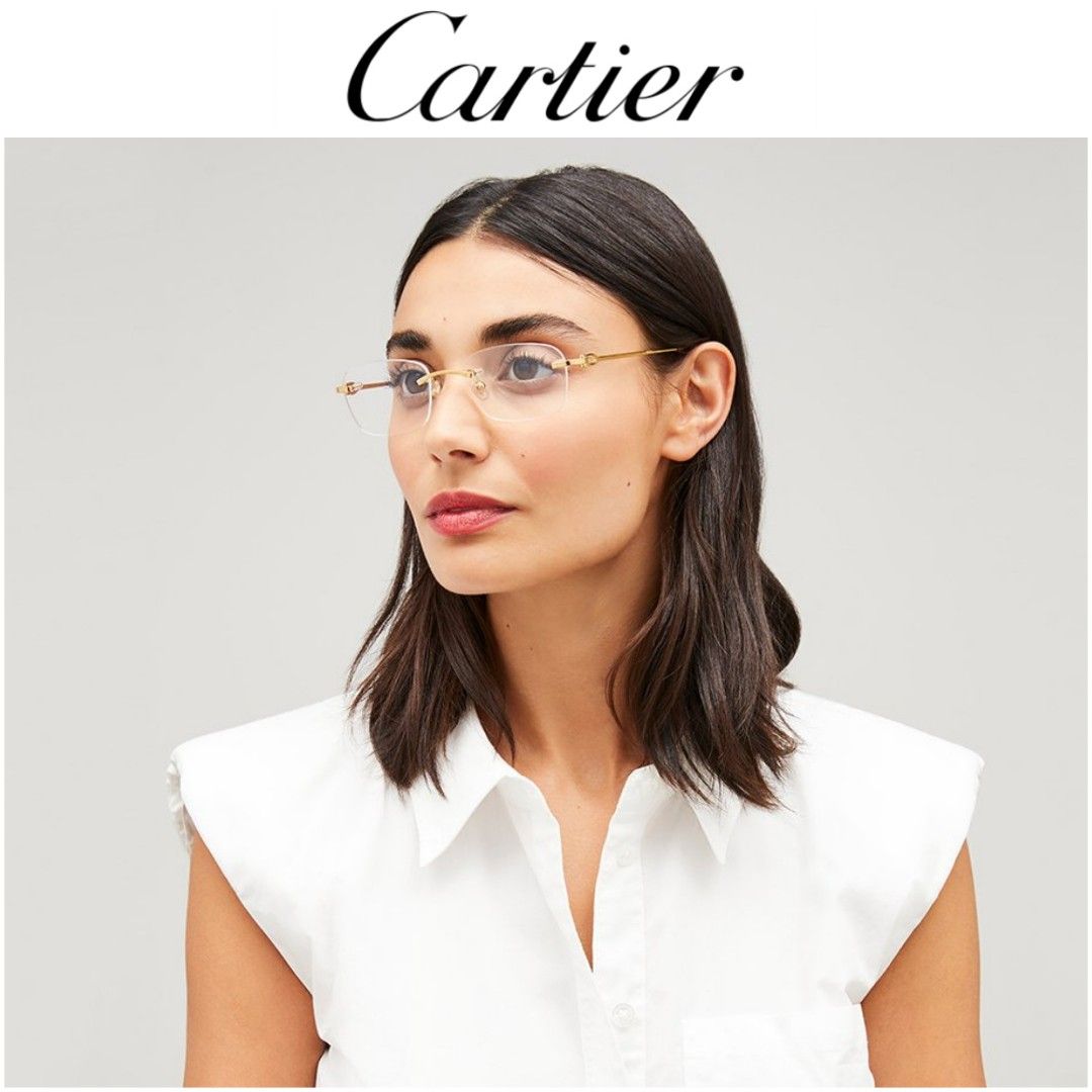 Cartier rimless panthere eyewear specs glasses, Men's Fashion, Watches ...