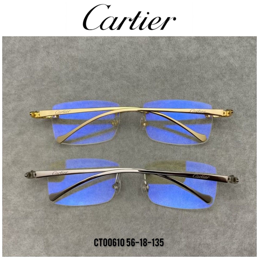 Cartier rimless panthere eyewear specs glasses, Men's Fashion, Watches ...