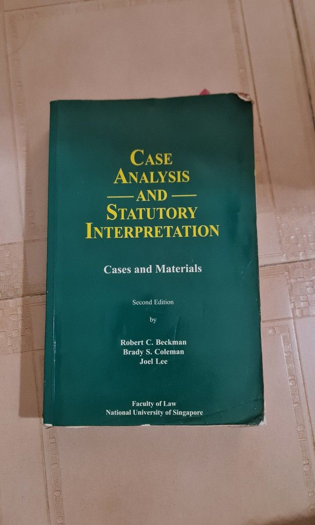 Case Analysis and Statutory Interpretation, Hobbies & Toys, Books ...