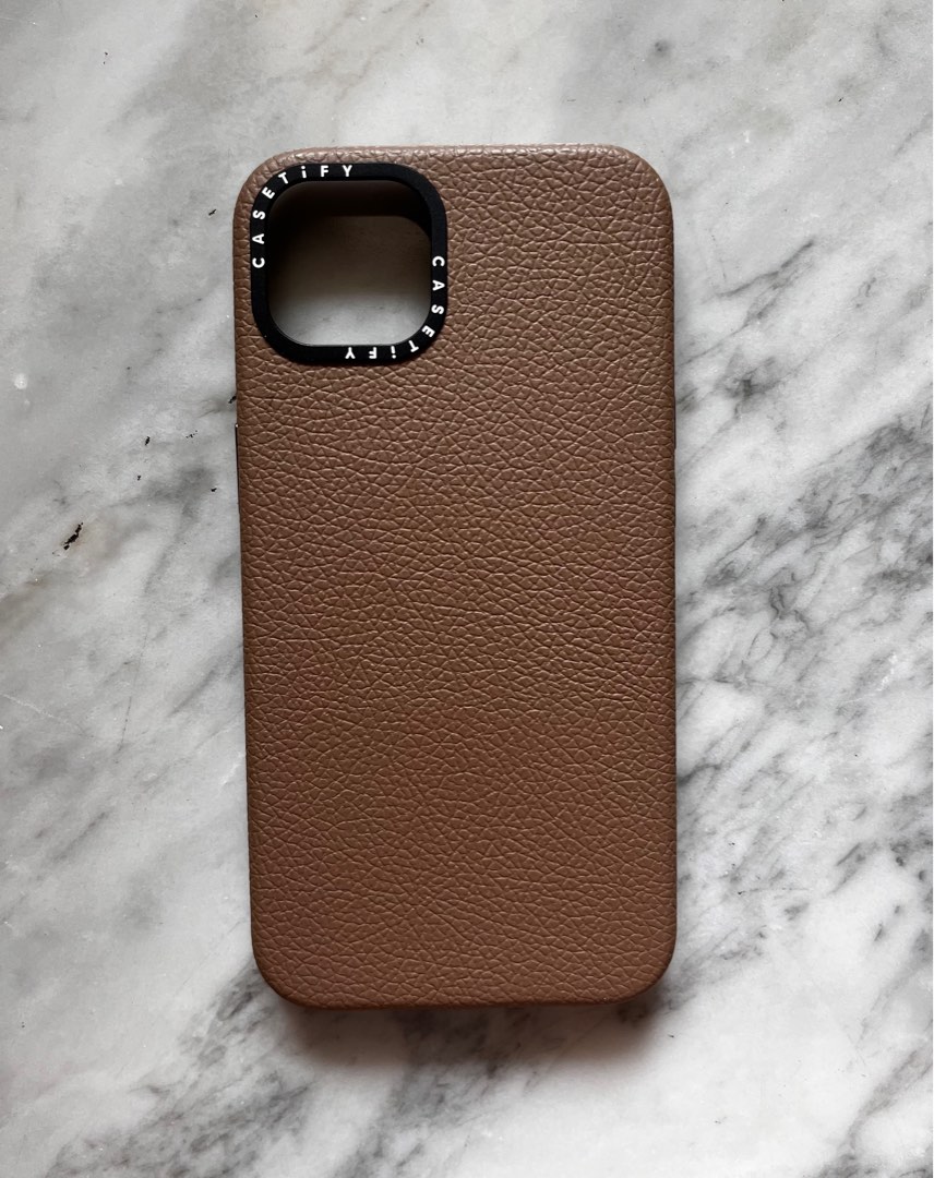 PRELOVED Authentic Casetify Case for iPhone 13 Magsafe Leather