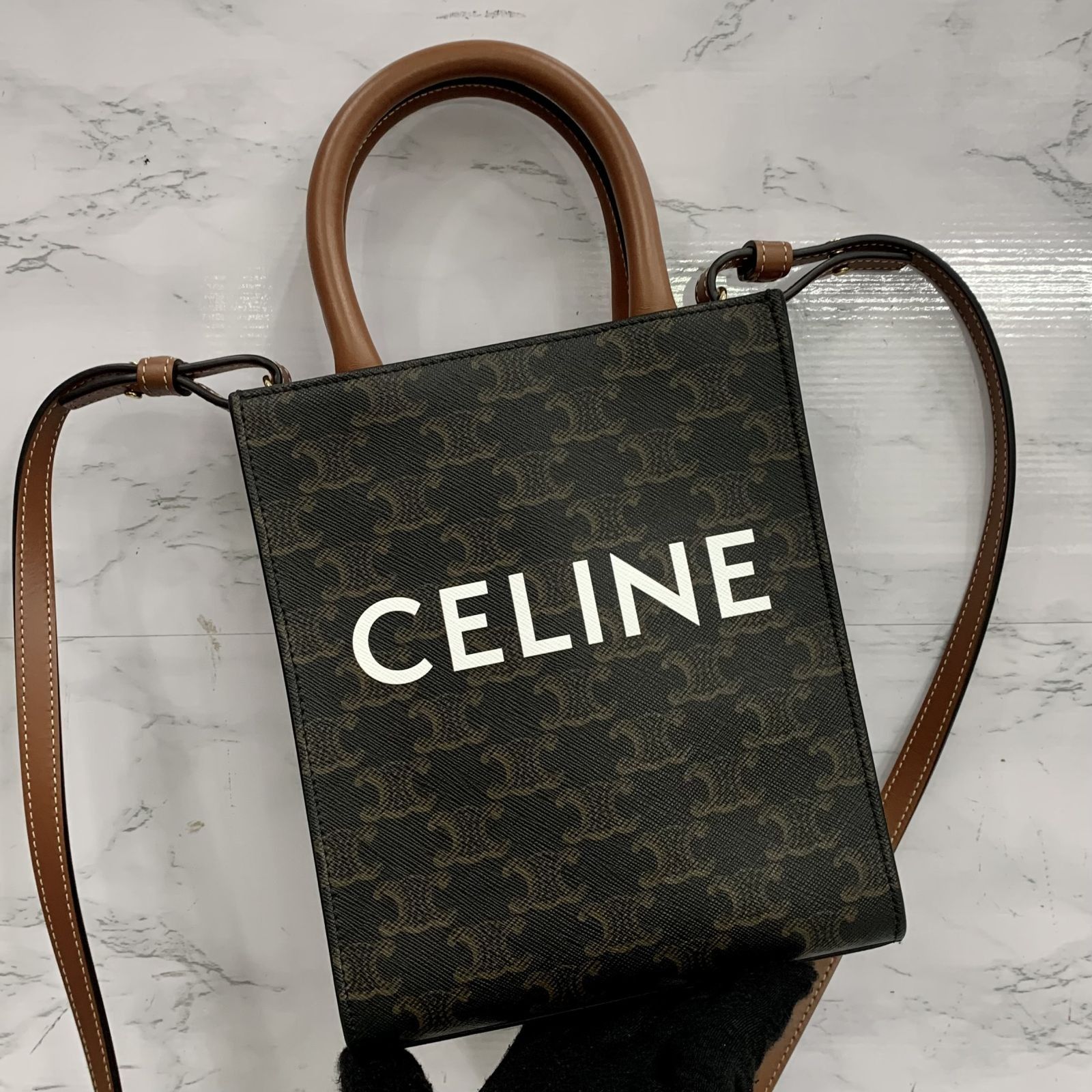 Celine Vertical Cabas Triomphe Tote, Luxury, Bags & Wallets on Carousell