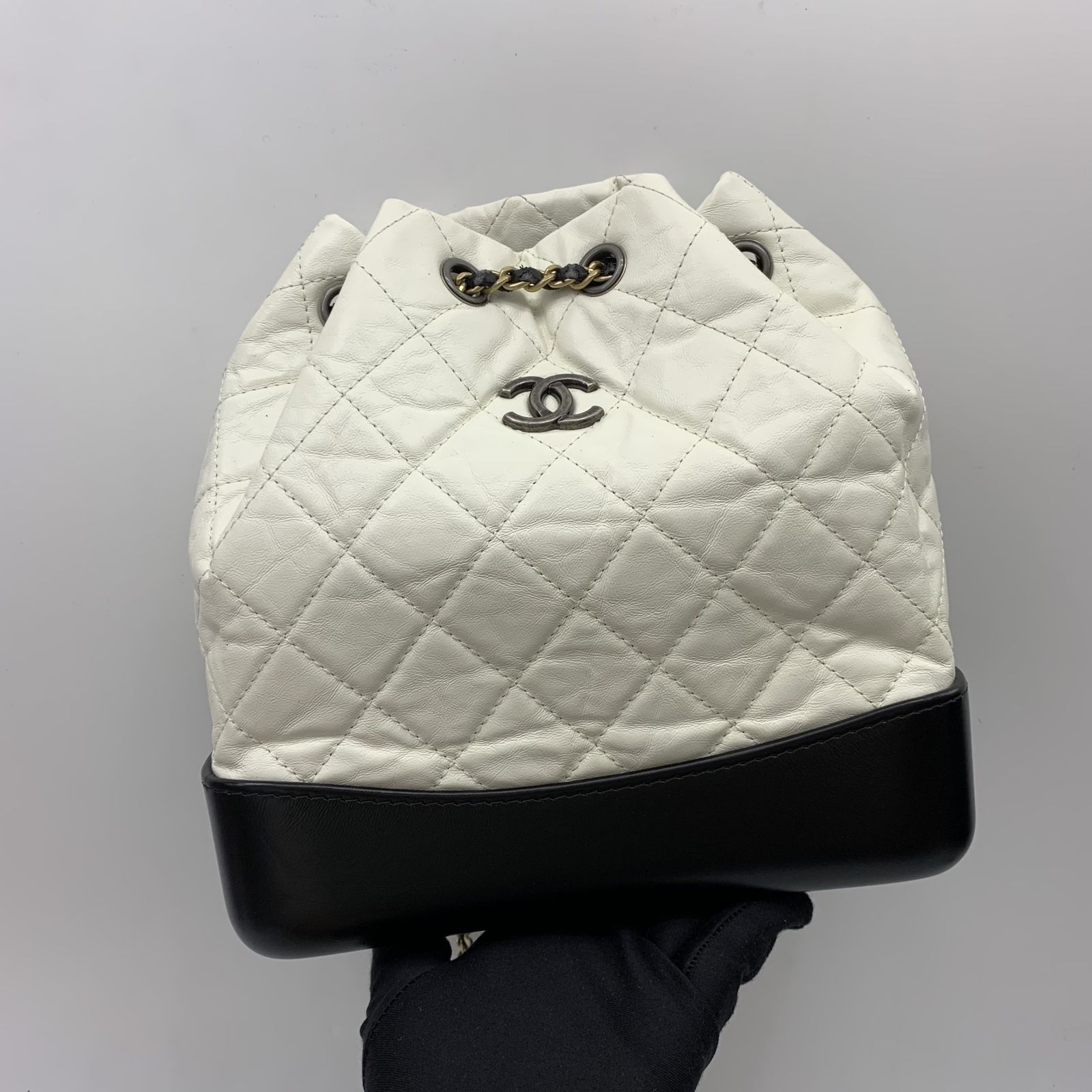 CHANEL CALF GABRIELLE DRAWSTRING BACKPACK NO 26 WITH CARD BACKPACK  237034049 AL, Luxury, Bags & Wallets on Carousell