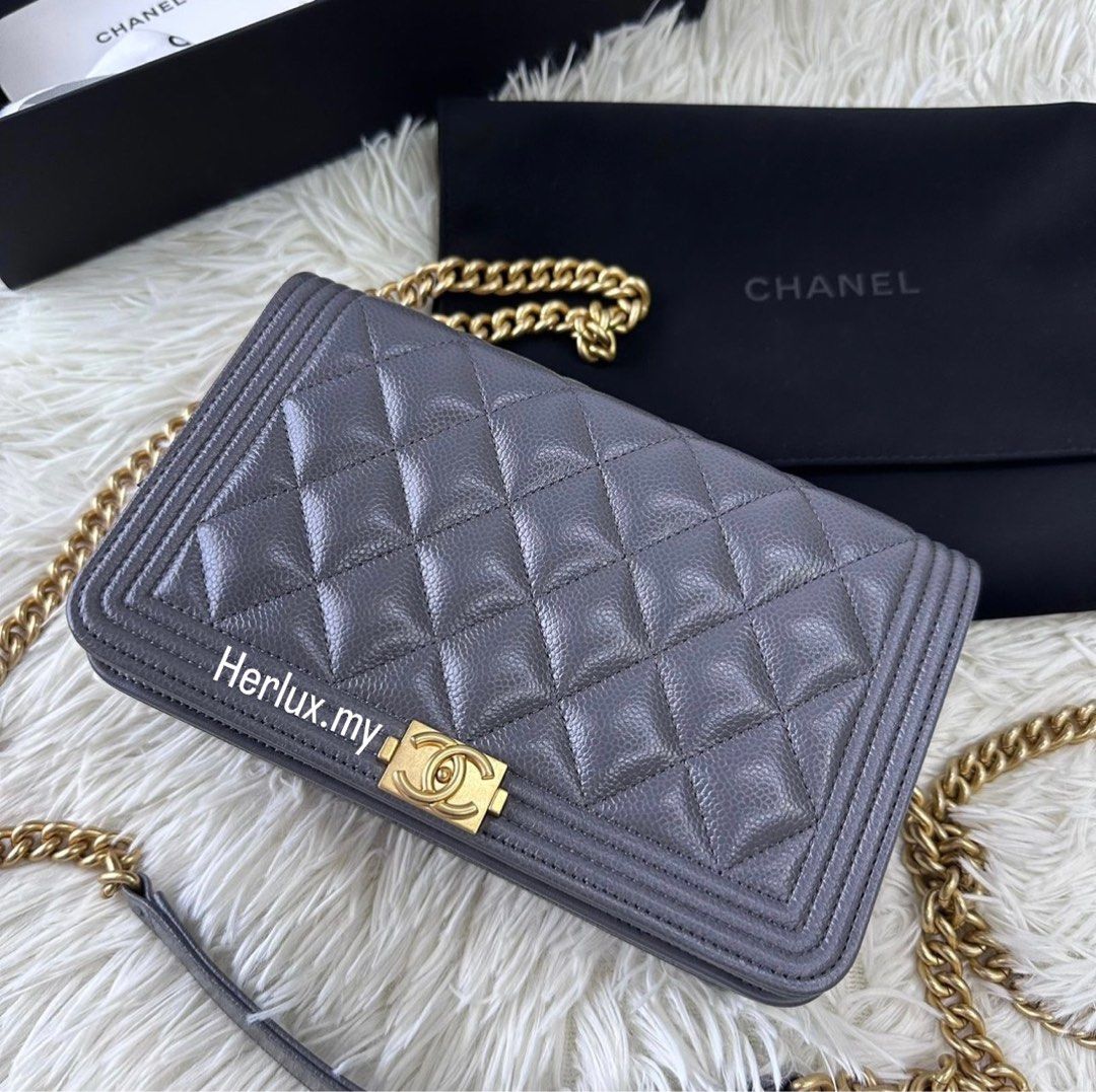 Chanel WOC Caviar Grey Ghw