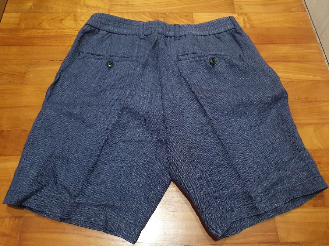 Mens grey linen shorts 2025
