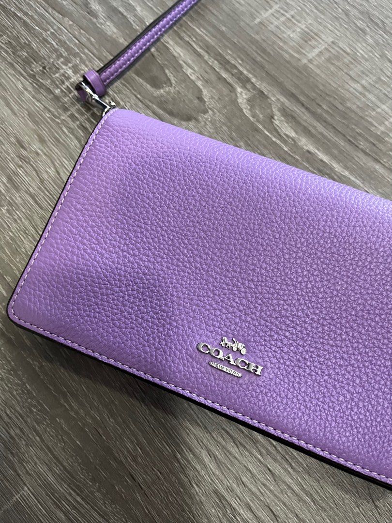 Purple coach clutch online