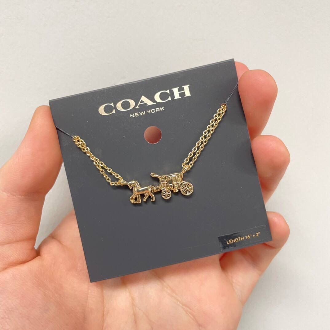 Coach jewelry collection necklace carriage Gold series Lifestyle