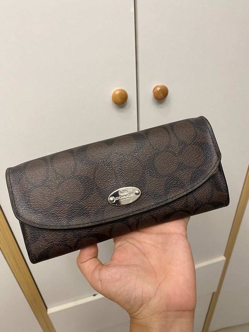 Neon coach top wallet