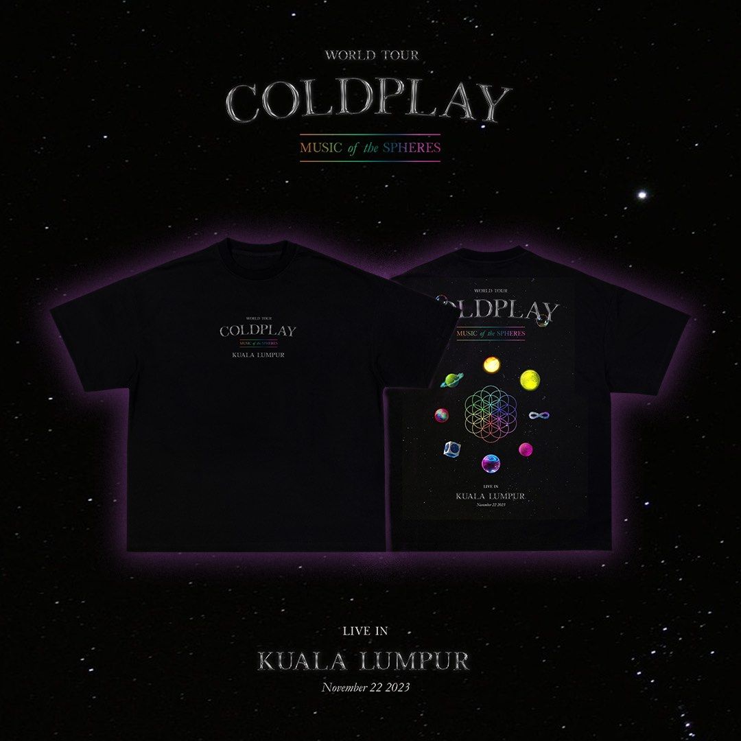 Coldplay t outlet shirt malaysia