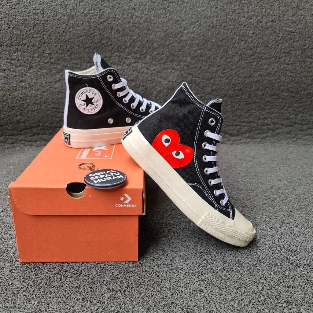 Converse 70 S Hight X CDG Play Love Black White