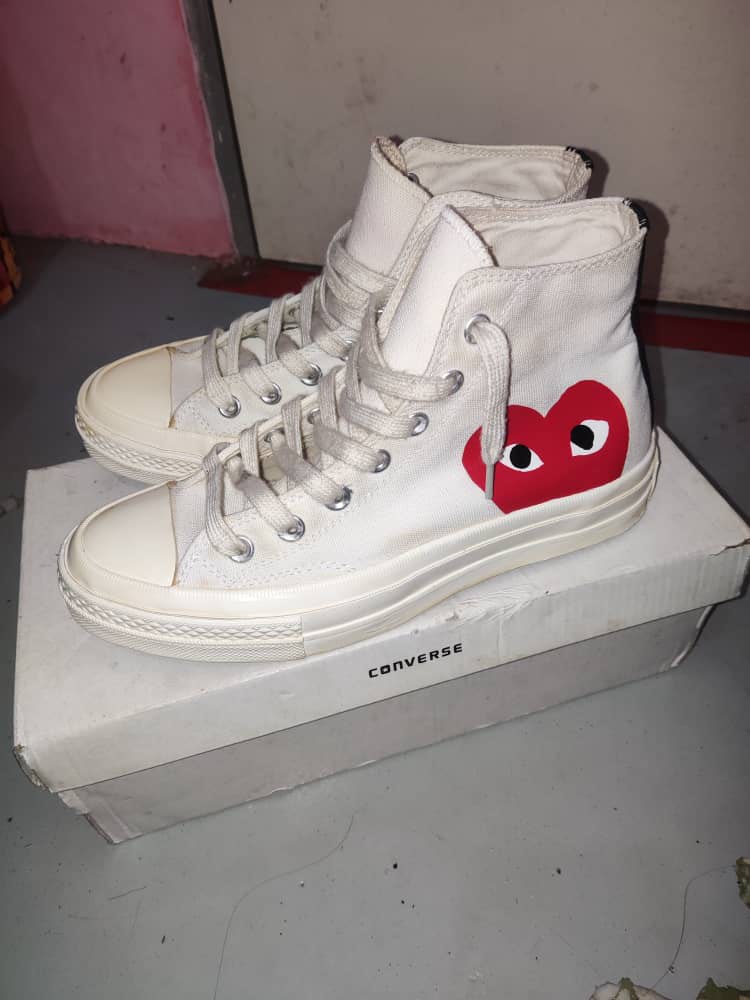 Converse cdg, Men's Fashion, Footwear, Sneakers on Carousell