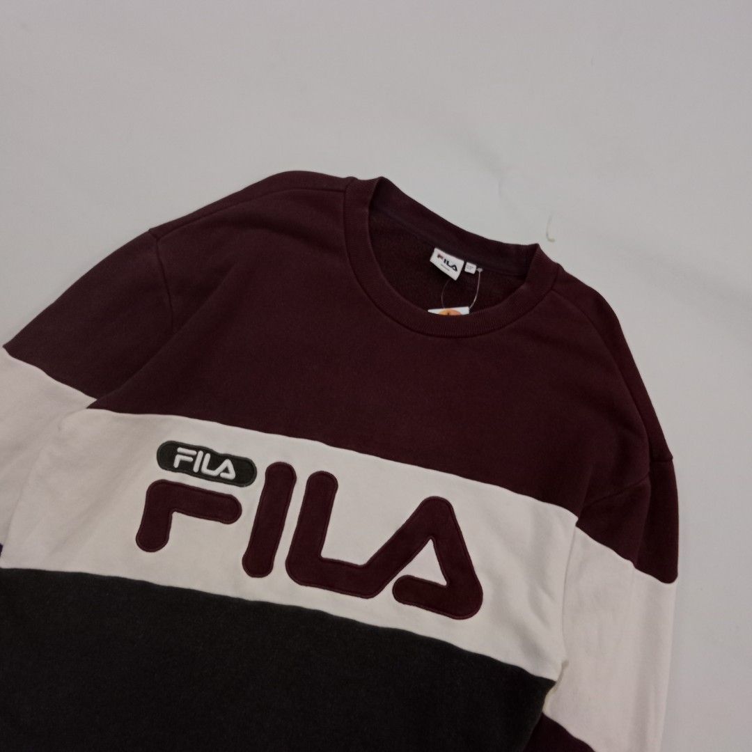 Crewneck Fila Threetone no nike jordan lacoste adidas