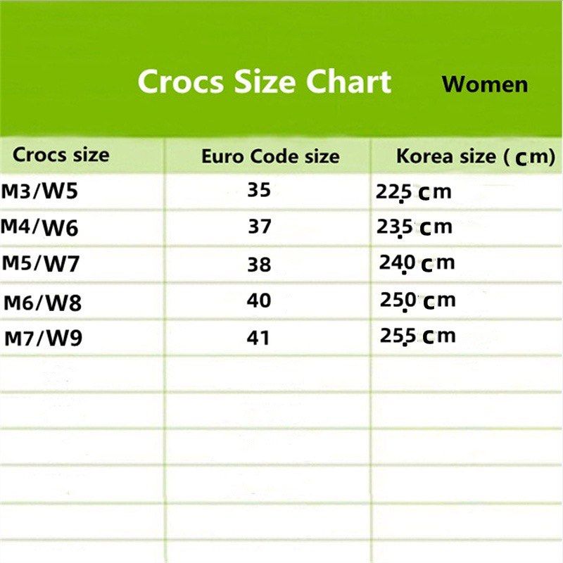 Crocs sizes shop in cm