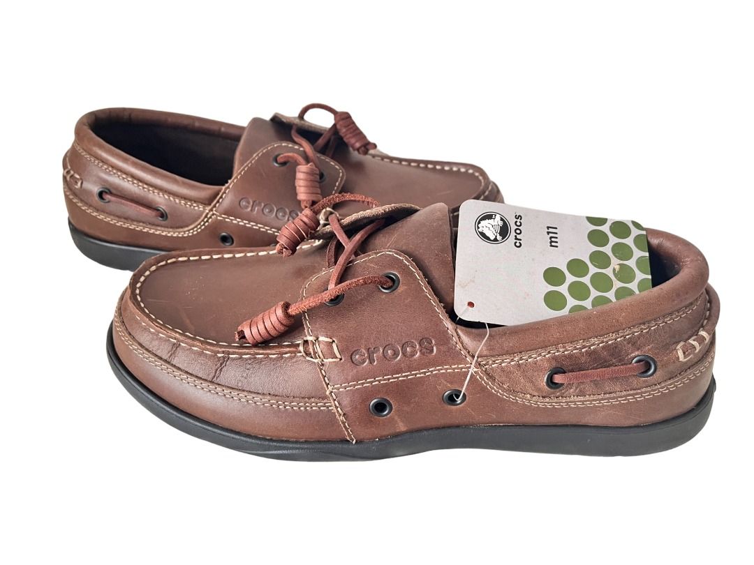 Crocs Harborline Men Espresso Black EUR 44.5 UK 10 Fesyen Pria Sepatu Sneakers di Carousell