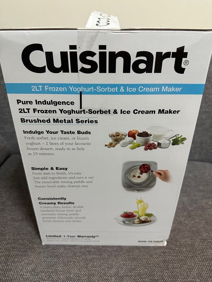 Cuisinart ice cream maker (Category: Ice-cream Makers) located in Cavite. Submitted by kayatc (Listing ID 1261617331, Image 2). Description: Srp 10,495 Brand new. Sealed Shipping c/o buyer.