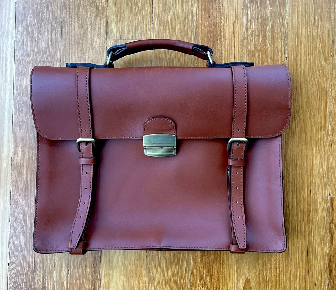 Custom made online leather briefcase