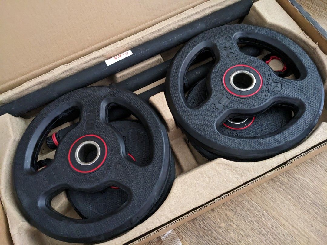 Decathlon 20Kg Barbell Kit, Sports Equipment, Exercise & Fitness