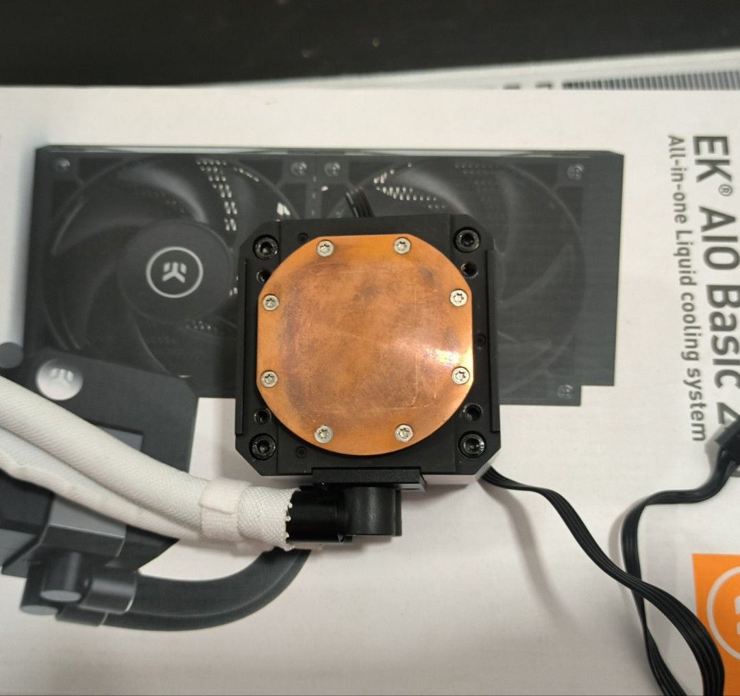 EKWB 240 Basic AIO Liquid Cooler Custom White, Computers & Tech, Parts