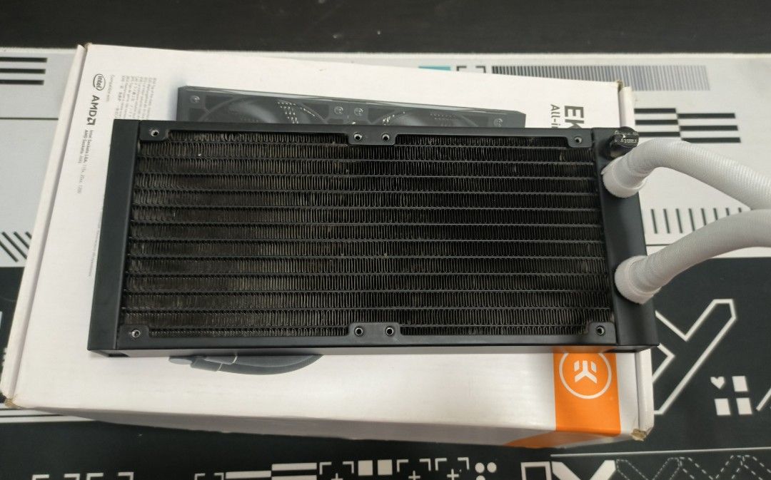 EKWB 240 Basic AIO Liquid Cooler Custom White, Computers & Tech, Parts
