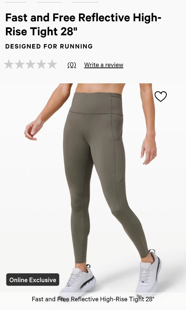LULULEMON Fast And Free Reflective High-Rise Tight 28 Size 0 for