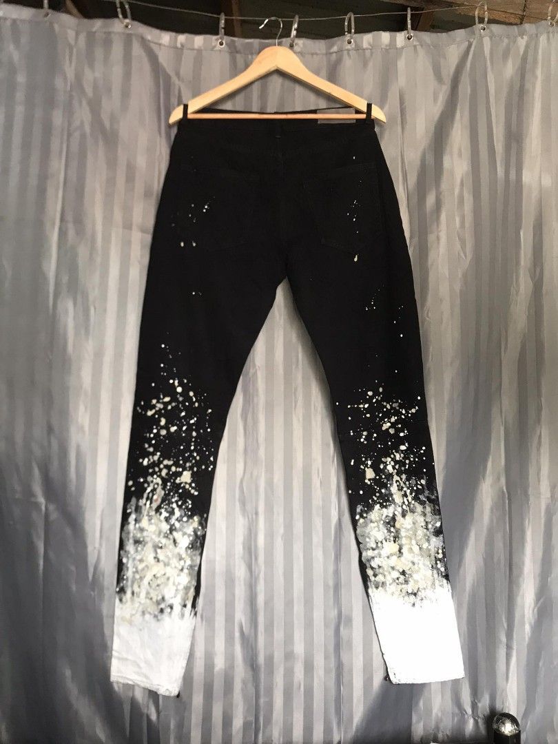 FEAR OF GOD PAINT SPLATTER JEANS Luxury Apparel on Carousell