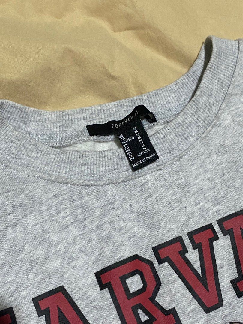 Forever 21 Cropped Sweater Harvard