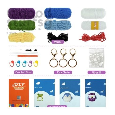 beginner crochet kit for kids with counting crochet hook set digital, croc