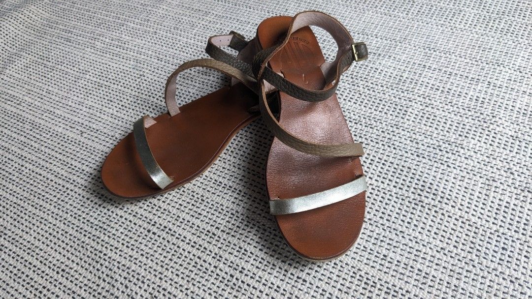 Pure leather sandals cheap