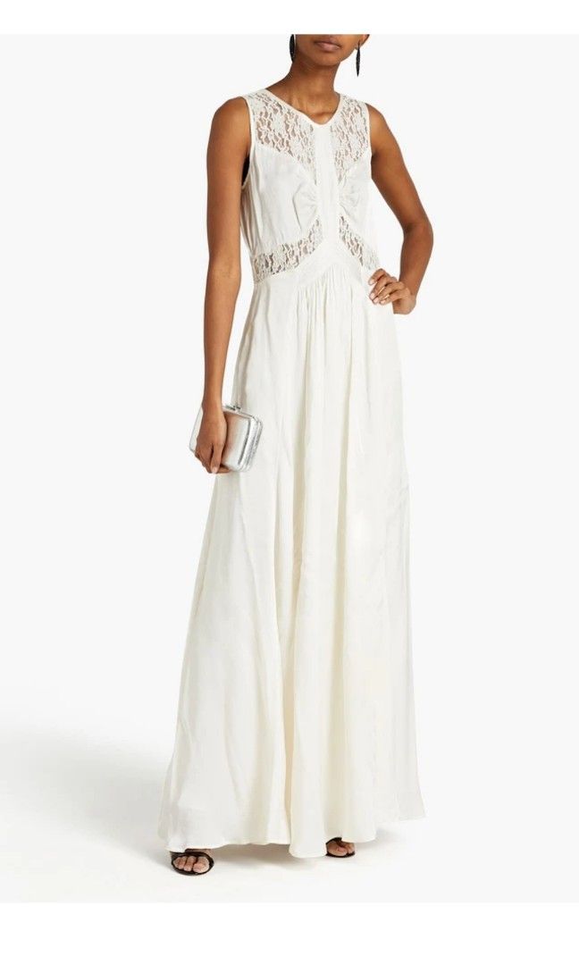 Ghost London Ivory White long dress Women s Fashion Dresses