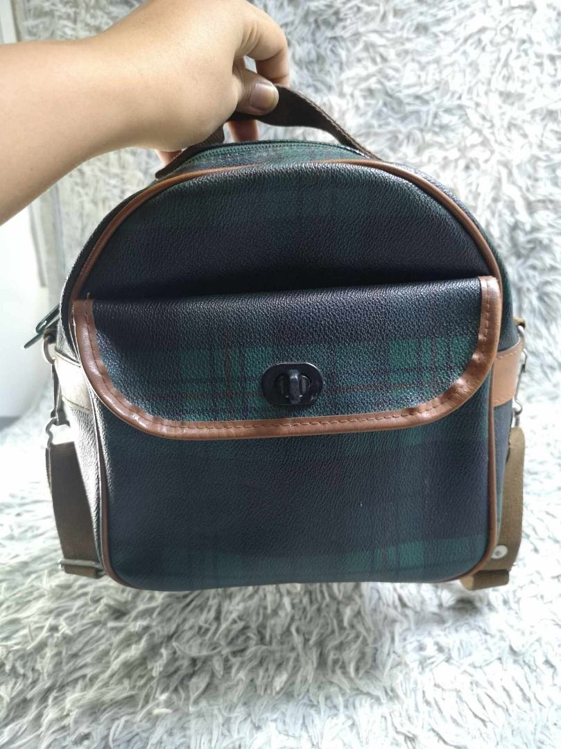 Checkered hotsell leather backpack