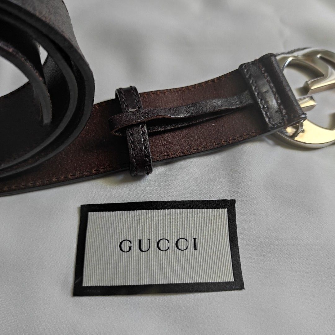 Gucci Ecru Guccissima Leather Interlocking GG Buckle Belt 80cm Gucci