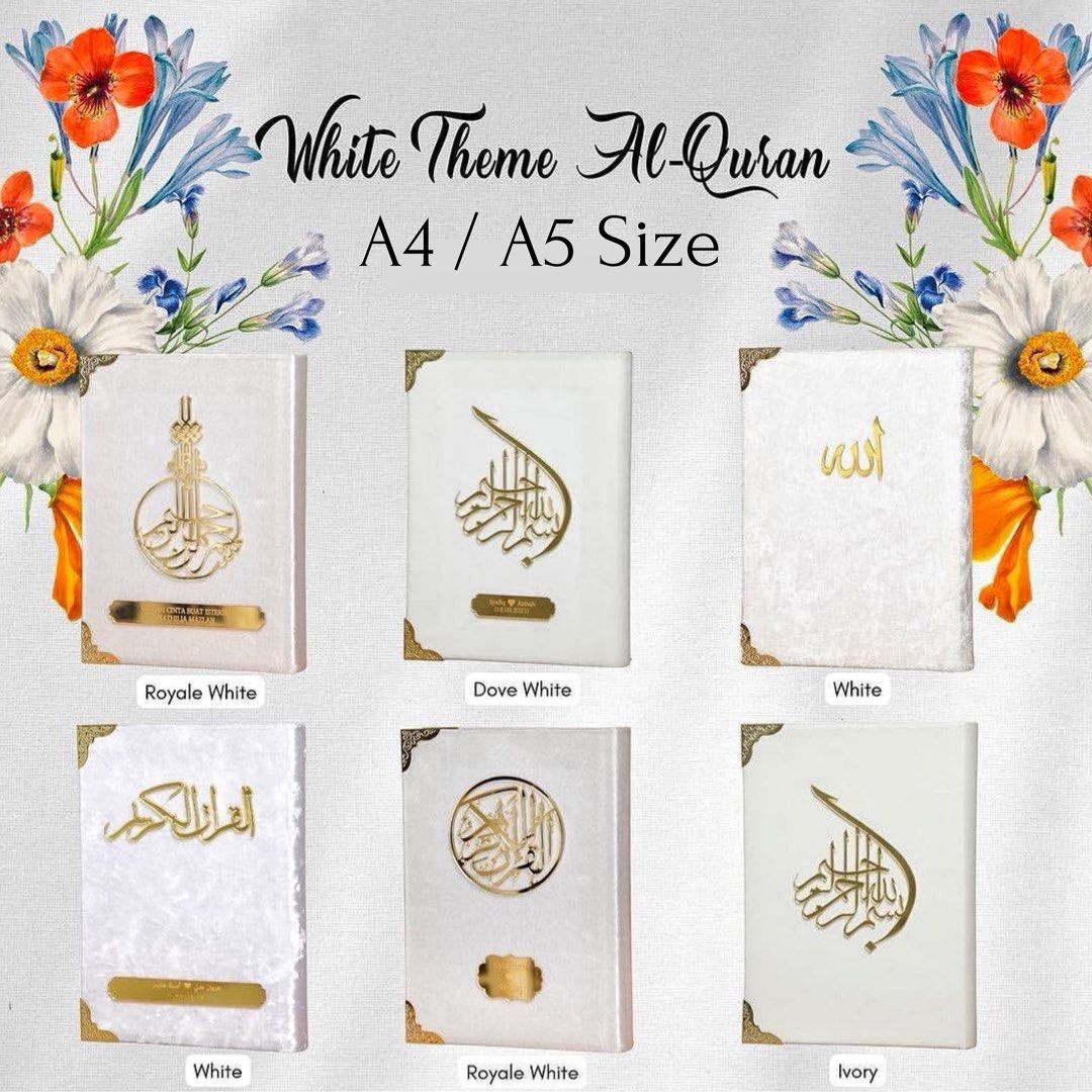Hantaran - White Theme (Category: Prayer Sets) located in Singapore. Submitted by barakah.collection.sg (Listing ID 1261510102, Image 2). Description: 📢 Hantaran Gifts ❤️💙 • Items open for Preorder. 📲WA/SMS +65 81280820 for all enquiries and purchase. PRICE: 📌Please check with us as price listed individually ~~~~~~~~~~~~~~~~~~~~~~~~~~~~~~~~~~~ Set include items: ✔️Al-Quran Velvet + Terjemaah (Size A5) ✔️Sejadah Ibadah (Soft Foam Padding) ✔️Te